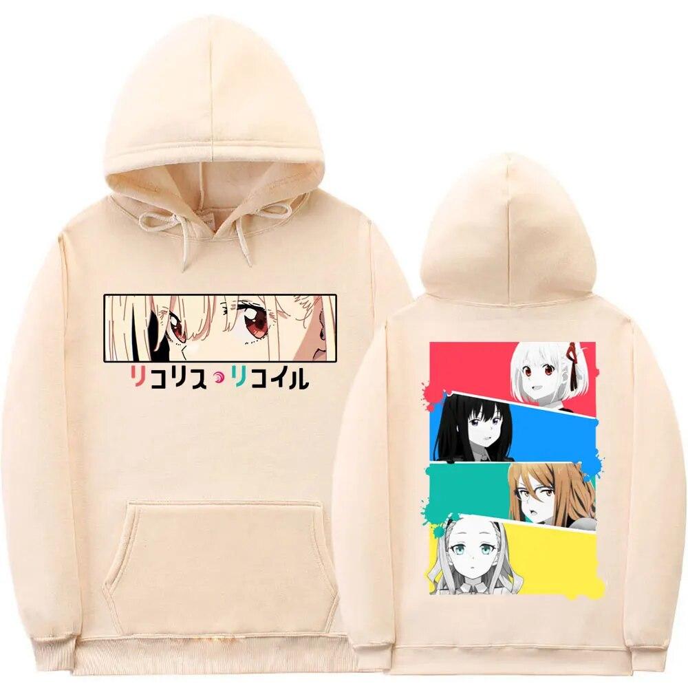 Manga Lycoris Recoil Chisato Nishikigi Takina Inoue Printed Hoodie Anime Unisex Women Fleece Hoodies Fashion Sportswear Sweatshirt