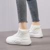 Snow cotton shoes  new winter velvet thickened non-slip black sneakers waterproof high-top boots