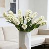 Flores de Jacinto Artificiais 19" Galho de Jacinto Falso Toque Real para Vaso Decoração de Casamento Casa Jardim Escritório