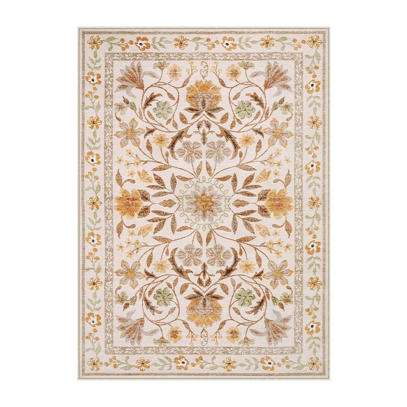 Living Room Carpet Girls Bedroom Bedside Floor Mat Machine Washable Easy Folding Rug Large Area Floral Style Decorative Carpets