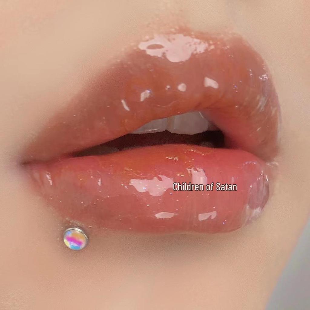 Lip Stud Drip Oil Sparkling Lip and Ear Cartilage Piercing Jewelry, 16g Internal Thread, New