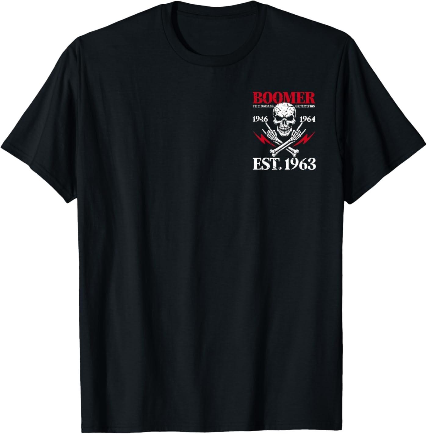 ( Front & Back ) Boomer Generation Badass Before All You Sissies 1963 T-Shirt S разноцветный