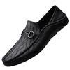 Einfache lässige Schuhe für Herrenfuß-Set, große Größe, Lederschuhe, schwarze Schuhe, Echtleder, Mützen-Schuhe für Herren 49