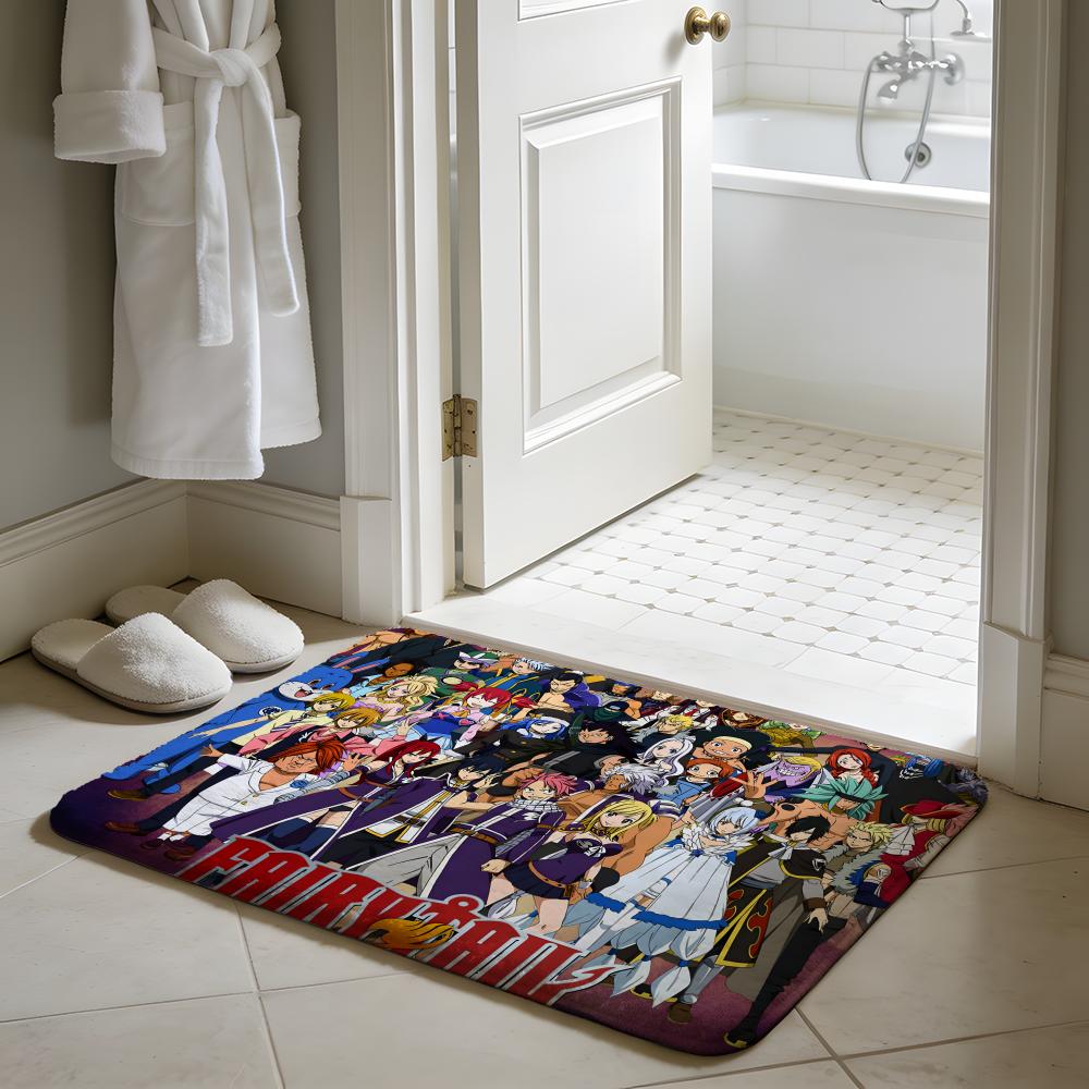 Anime FFAIRY TAIL Floor Mat Soft Flannel Absorbent Mat Non-Slip Rug Home Bedroom Bathroom