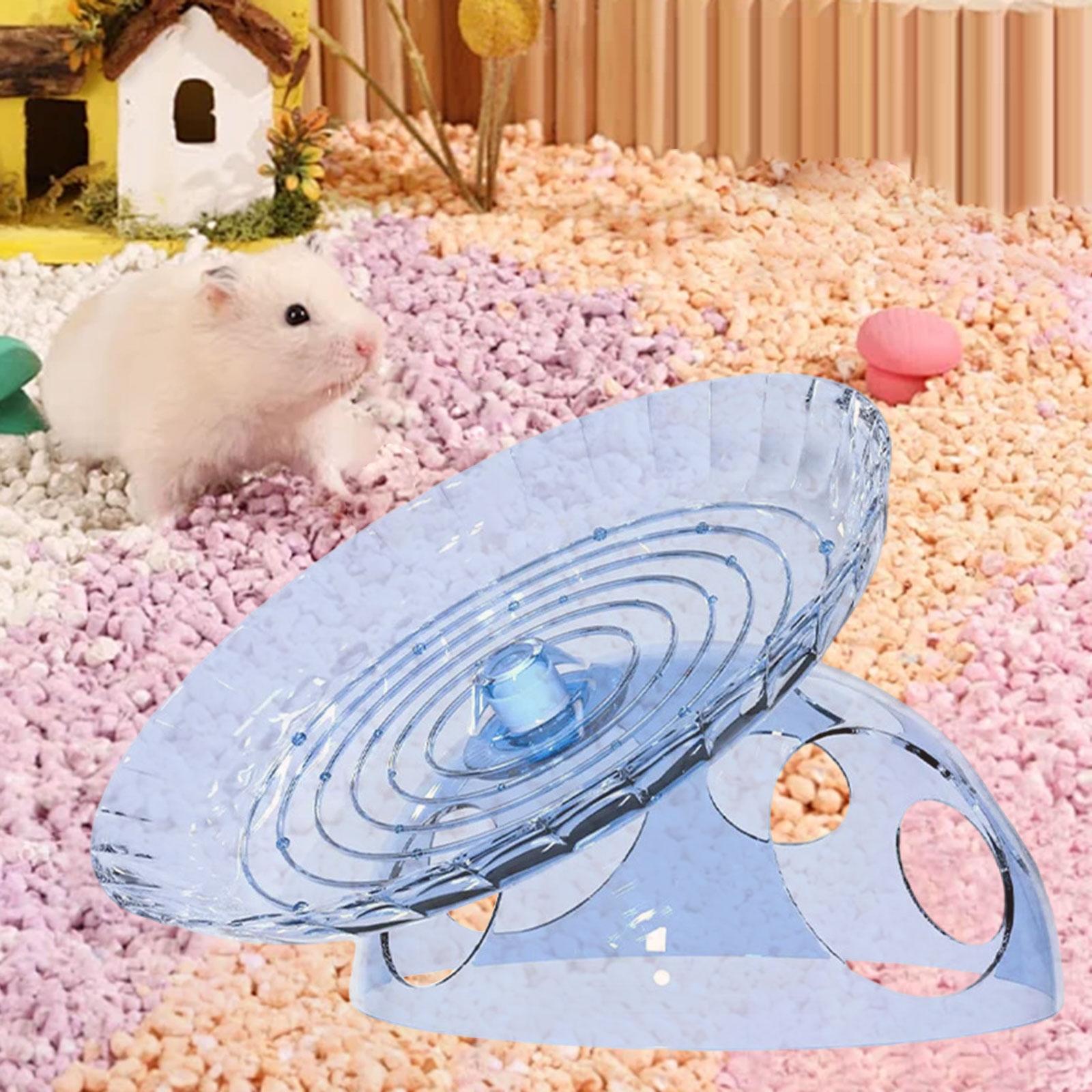 Hamster Exercise Wheel Multifunctional Hamster Activity Toy Cage Accessories Rotating Disc Roller for Hedgehog Gerbil Rat