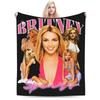 Britney Spears Decke Fleece Frühling/Herbst Atmungsaktiv Leichtigkeit Überwurfdecken für Bettwäsche Büro Bettwäsche Überwürfe