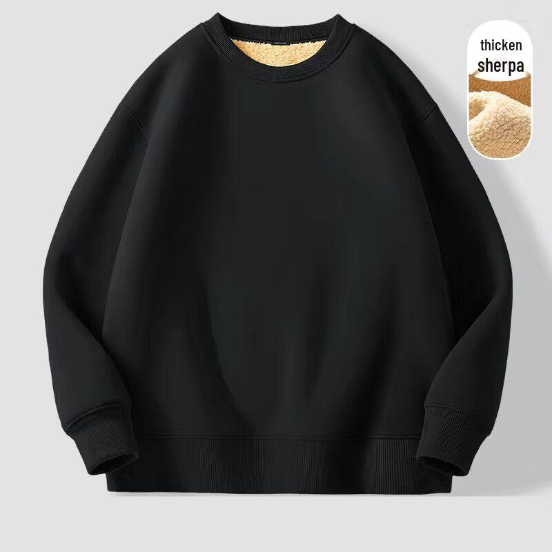 

Men s and Women s Velvet-Lined Lambswool Hoodie - Autumn/Winter Warmth, Perfect for Couples and Students 4XL (165-180 Jin)