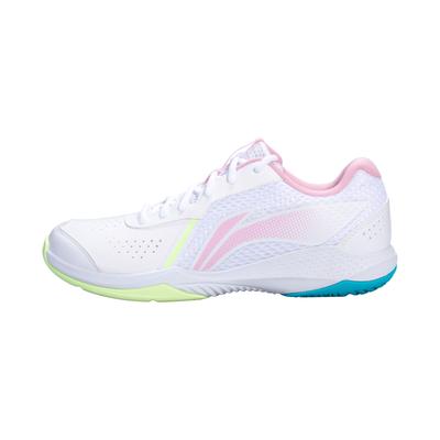 Rahat Moda Çok Yönlü Darbe Emici Kaymaz Aşınmaya Dayanıklı Düşük Bilekli Badminton Ayakkabısı Unisex spor ayakkabı Beyaz AYTS020-9