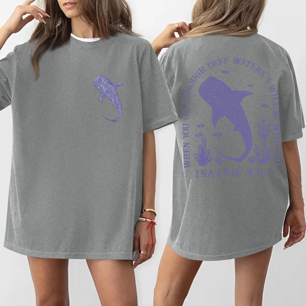 Women's Round Neck Printed Short-sleeved T-shirt Top