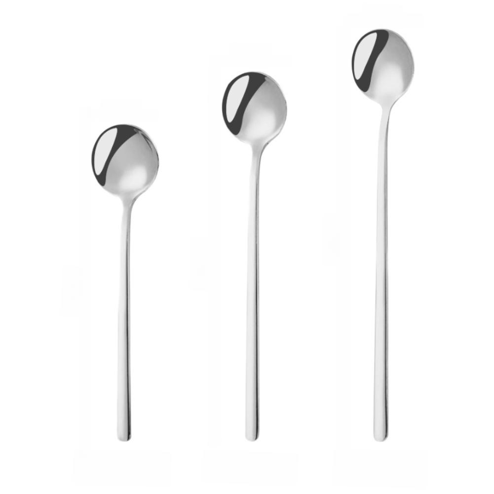 Stirring Spoon Crafted from 304 Stainless Steel Small Round Shape for Coffee Tea Desserts Mirror Finish Lightweight