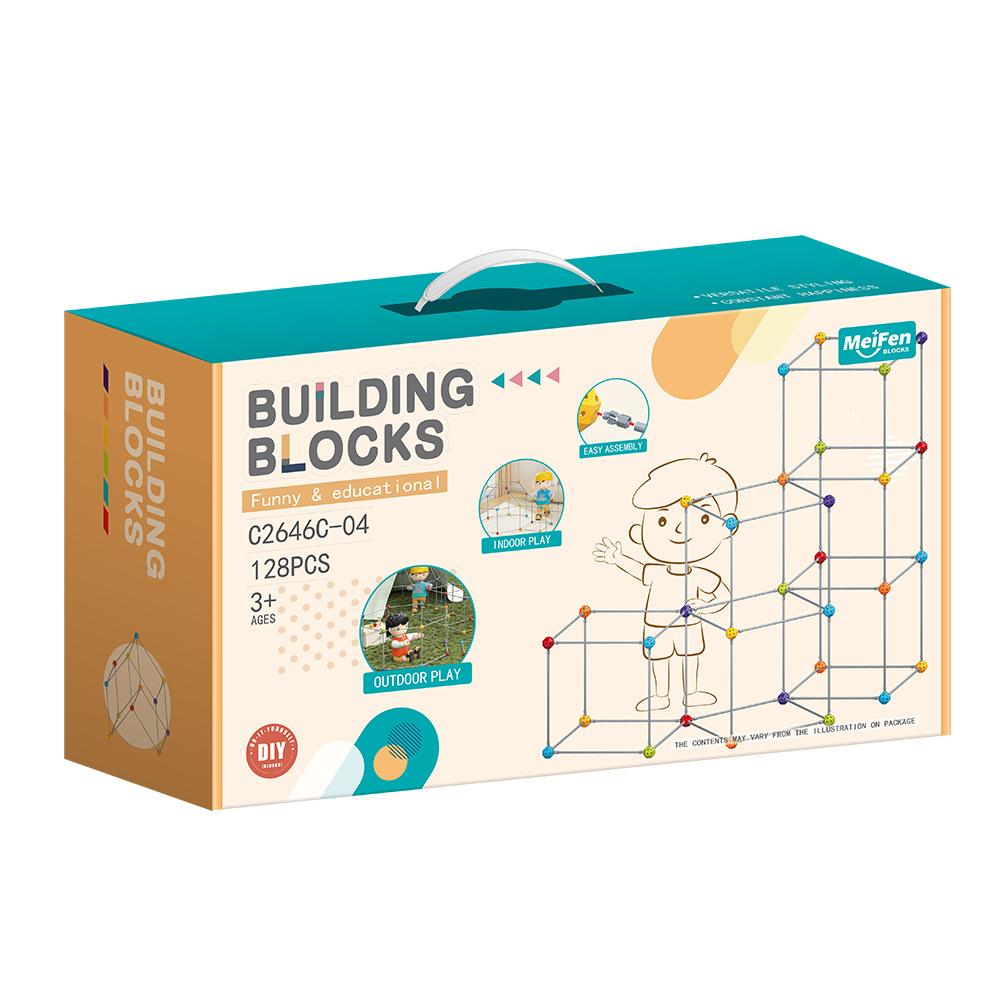 DIY Building Interlocking Blocks 4D Creative Construction Toy for Kindergarten Colorful