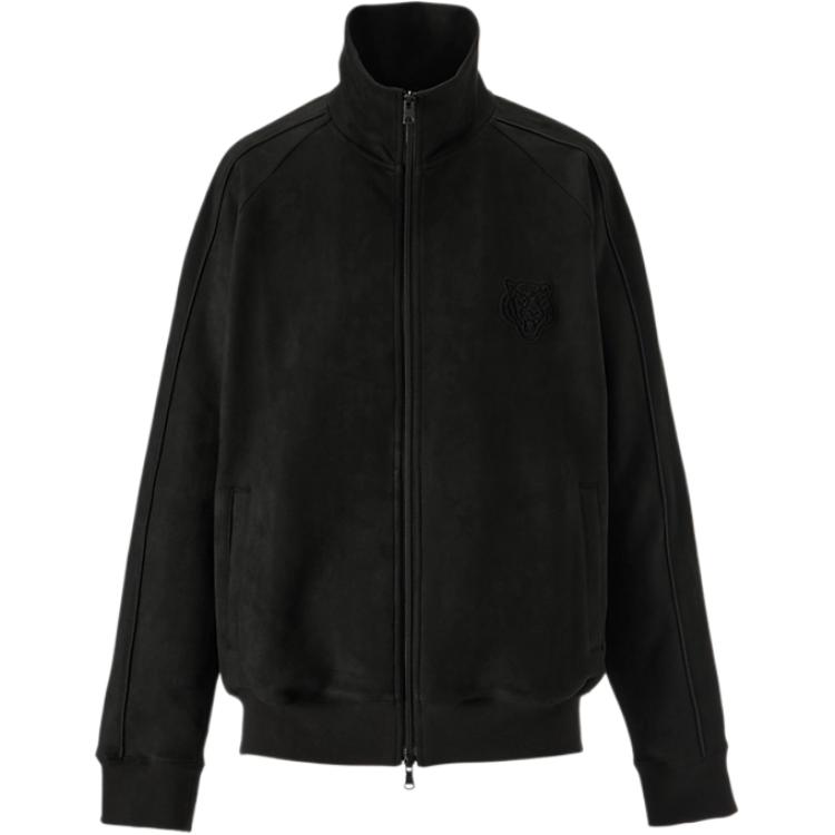 

Куртка Onitsuka Tiger однотонная на молнии с длинным рукавом и воротником-стойкой, унисекс, черная 2183B527001 XL