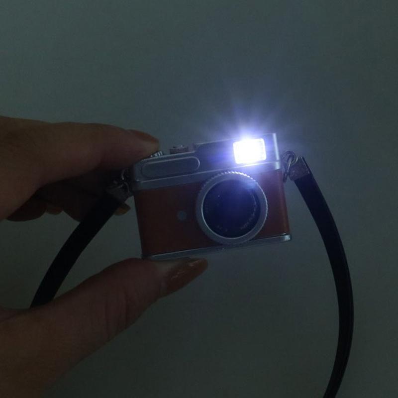 Dollhouse Mini Simulation Retro Flash Classics Camera Model With Sound Decorate