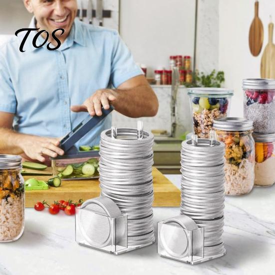 Supplies Organization Holder Mason Jar Lid Holder, Storage Rack for Holds 12 Lids & Rings, Organizer Compatible with Regular Wide Mouth Jar, Vertical