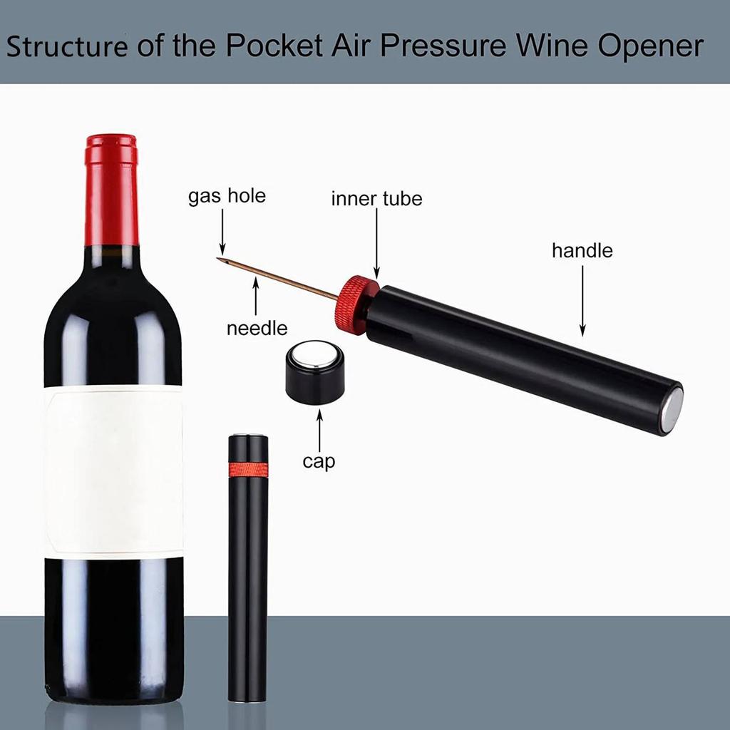 Needle Type Wine Opener Travel Portable Pocket Corkscrew Wine Bottle Opener for Home Restaurant Party Bar Accessories