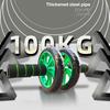 2 Wheels Abdominal Roller With Floor Mat Wear-resistant Anti-skid Home Fitness Exercise Training Equipment