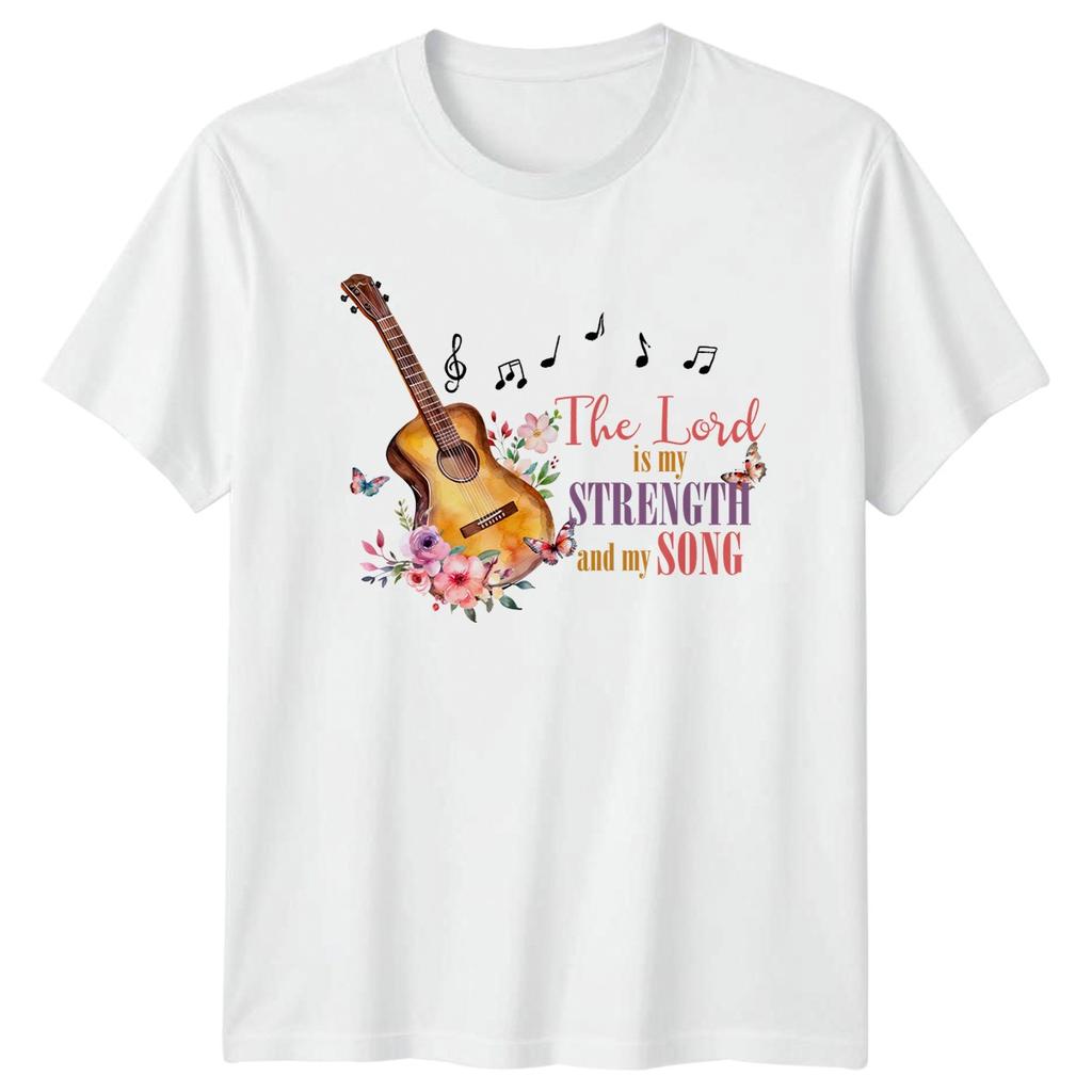The Lord Is My Strength And My Unisexs TShirt Inspirational Art Christian Faith