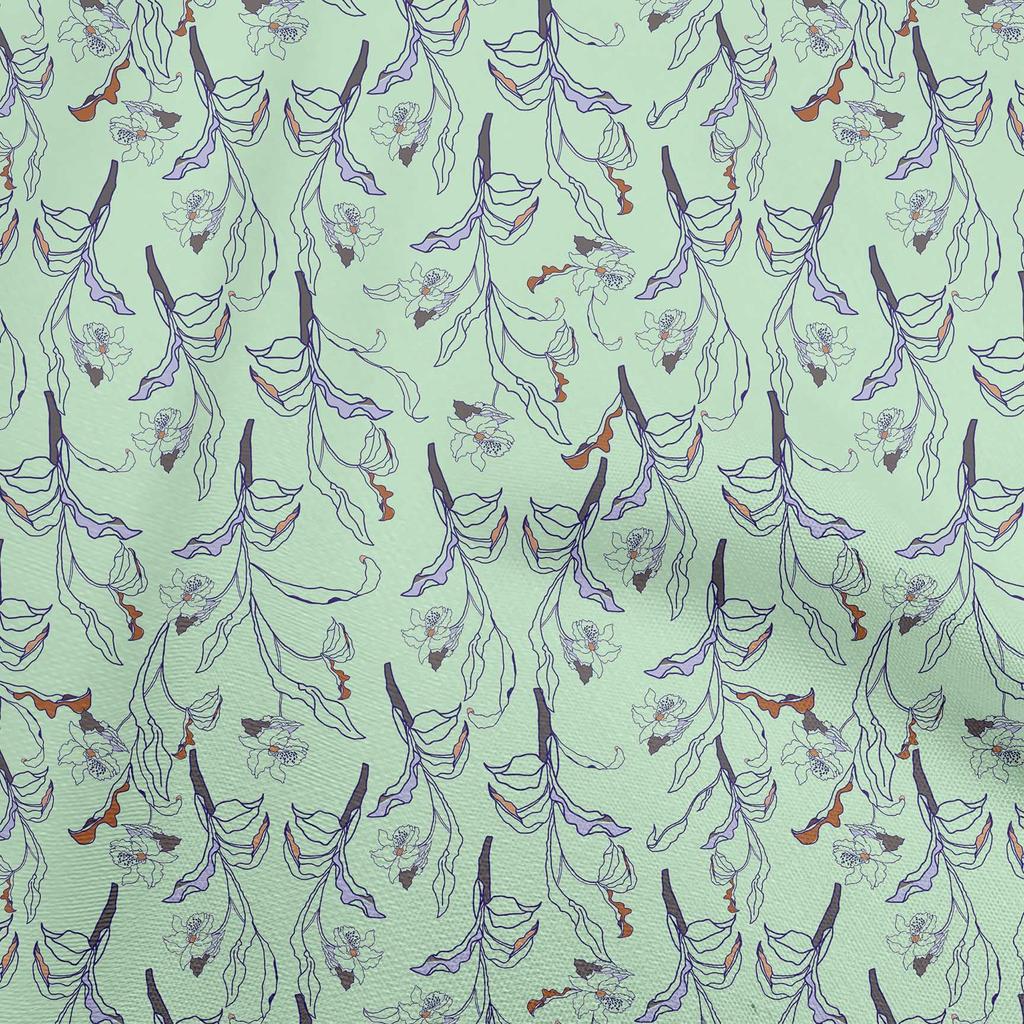 oneOone Cotton Flex Dusty Violet Fabric Floral & Craft Projects Decor Fabric Printed By The Yard 40 Inch