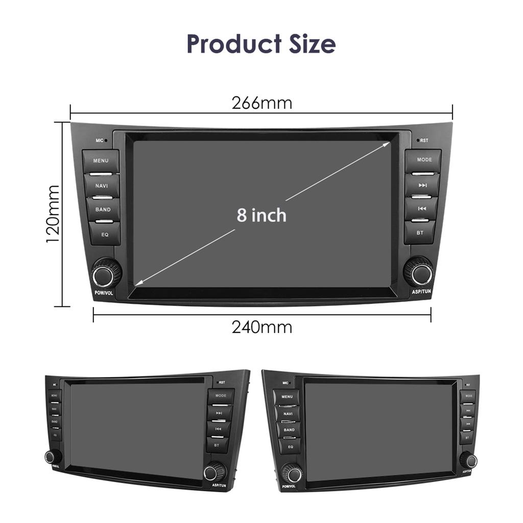 OSSURET 8" for Mercedes Benz E-class W211 E200 E220 E300 E350 E240 E270 E280 W219 with Car Radio Support Wireless Intelligent DVR Carplay Android Auto