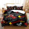 3D Classic Car Series Bedding Set Cartoon Car Theme Duvet Cover and Pillow Case 2/3 Pieces AU140 * 210 Quick Drying Home Decoration