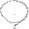 Double Layer Bear Choker: Kids' Hip-Hop Fashion Necklace for Girls and Boys, Street Dance Trend Accessory