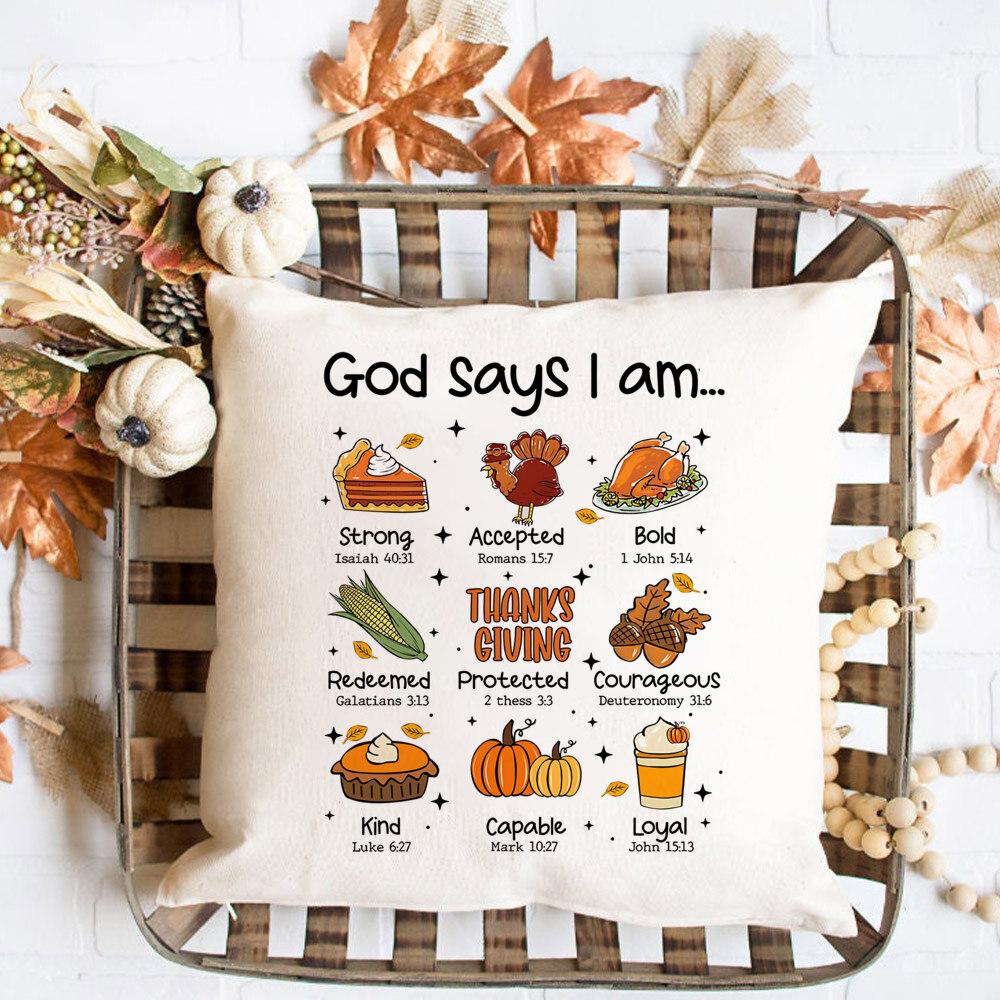 Kürbis Truthahn Muster Kissenbezug Herbst Party Deko Zuhause Kissenbezug Herbst Feiertag Kissenbezug Thanksgiving Herbst Geschenk