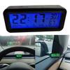 Newest Car Clock Solar Power Temperature Humidity Gauge Backlight Dashboard Clock Direct Replacement Car Accessories