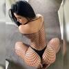 Erotic Crotchless Bodystockings One Piece Vestido Sexy Lingerie Women Hollow Teddy Baby Doll Dress Porn Costumes Fishnet Dresses