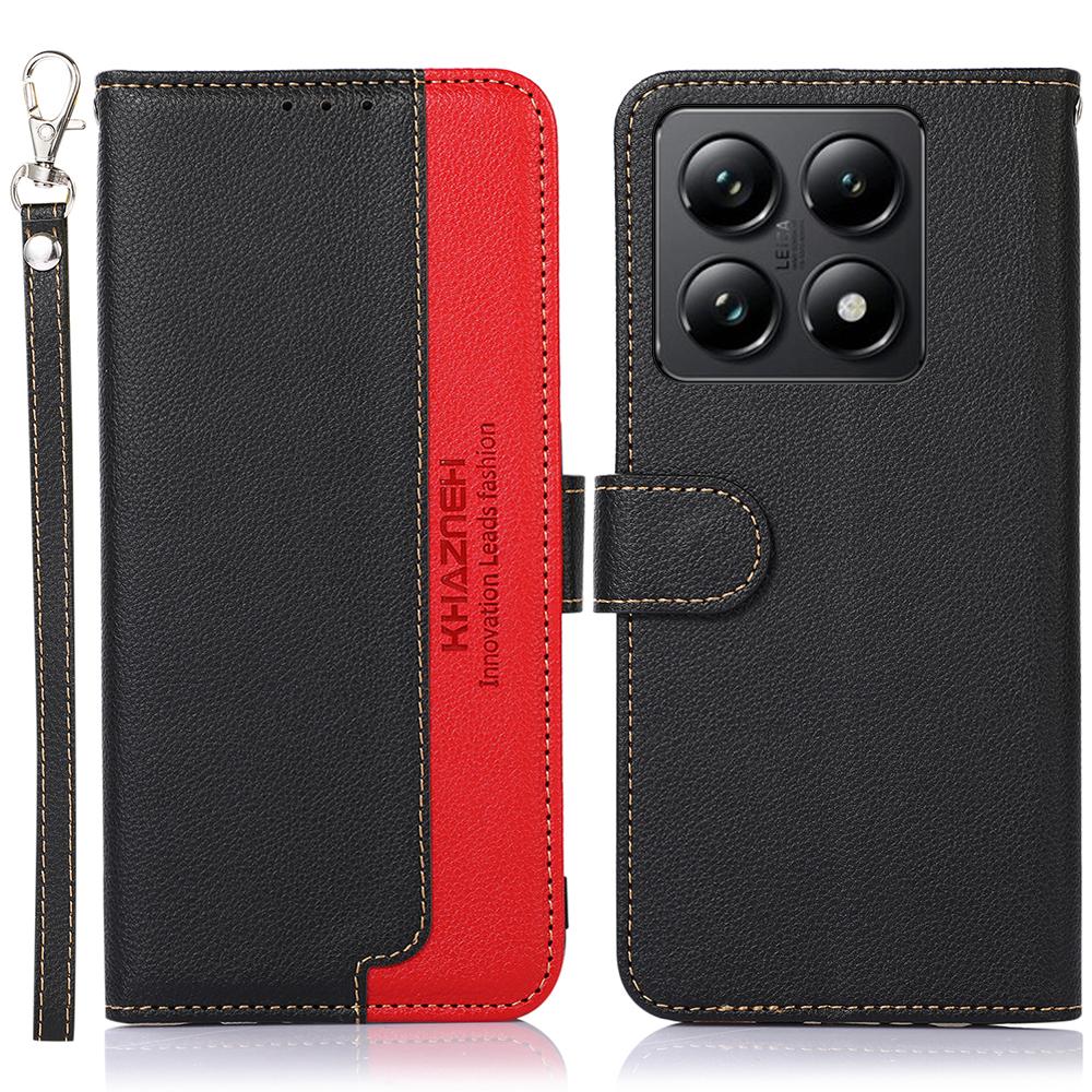 KHAZNEH For Xiaomi 14T Case RFID Blocking Wallet PU Leather Phone Cover