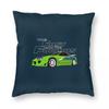 Fast Furious Eclipse Dsm Green Square Pillowcase Polyester Linen Velvet Creative Decorative Pillow Case Car Cushion Cover