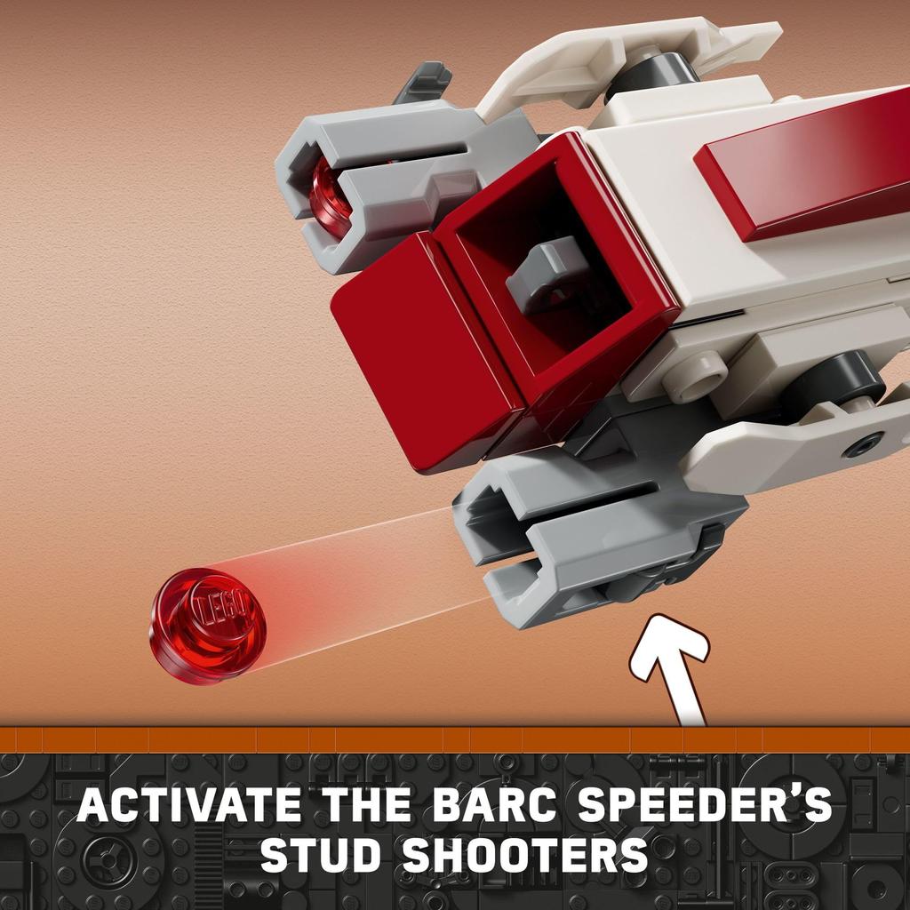 LEGO Star Wars BARC Speeder Útěk Hračka Mandalorian Stavebnice pro děti 4. květen je s tebou Dekorace Kellanbek a Grogu Hračky Star Wars