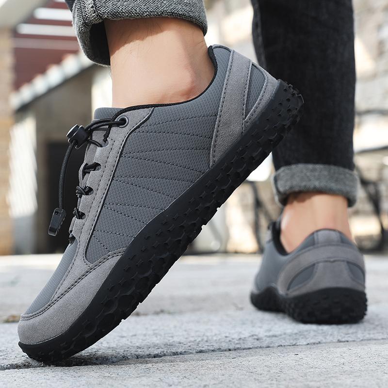 Fashion Unisex Wide Toe Sneakers Outdoor Travel Breathable Shoes Comfortable Lace Up Walking Sneakers Hiking Shoes Portable Plus Size 48
