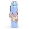1PC Loose Soft Pastel Flower Cluster Print 750ml Color Plastic Sports Water Bottle Leakproof Flip Straw Lid Suitable for Sports Office Home Use