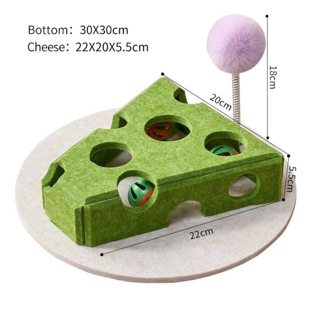 With Ball Cat Puzzle Play Box Felt Interactive Cat Toys Funny Hole Digging Toy Indoor Use