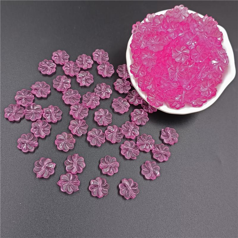 

40 шт. 12 мм акриловые прозрачные матовые цветы свободные бусины кулон ожерелье браслет DIY для изготовления ювелирных изделий розы красного