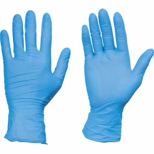 

TRUSCO Disposable Nitrile Gloves L Blue Blue Powderless 0.10 100 Pieces TG Work TGNN10BL TG L 0.10