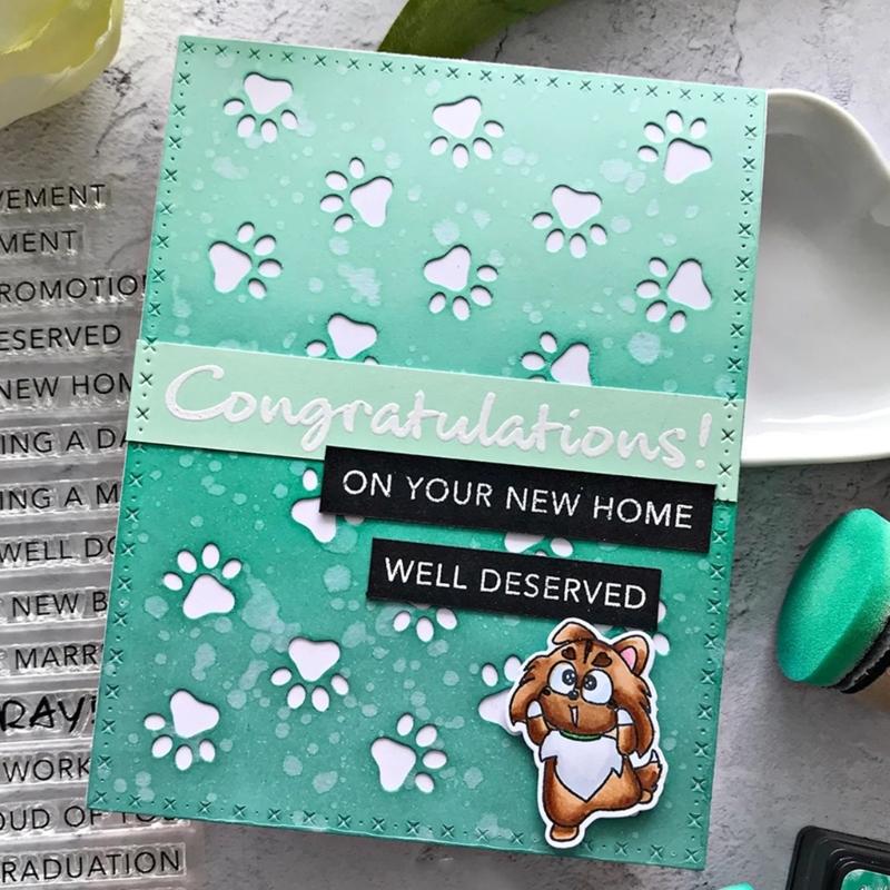 Dog  Foot Print Metal Die Cutting Dog Footprinted Cutting Dies Embossing  Stenciled-for Card Making