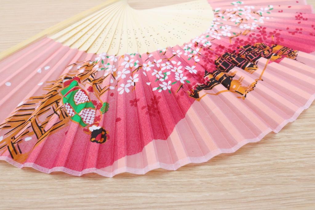 Matsumi Crafts Folding Fan Maiko Pink (Silk)