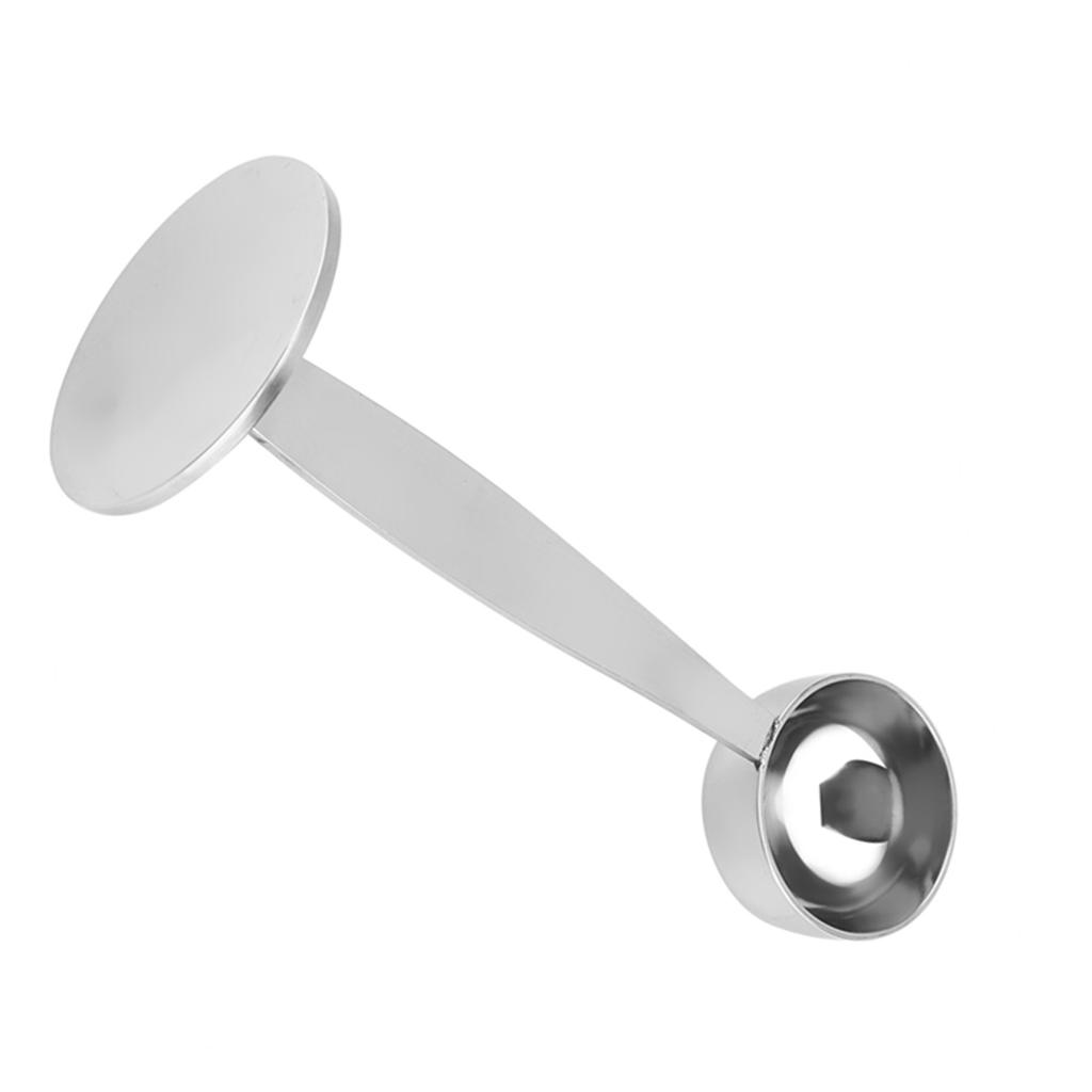 Dual Purpose Stainless Steel Tamping Measuring Coffee Bean Powder Spoon Scoop