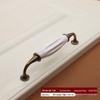 European Zinc Alloy Ceramic Handle: Modern Black & White Cabinet and Wardrobe Pull