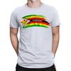 Zimbabwe Flagge Afrika Land Nationalität Fußball Sport Herren T-Shirts TopTA38