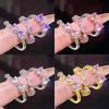 Three-Piece Adjustable Heart & Butterfly Zircon Ring Set for Women - Versatile Fashion Accessory