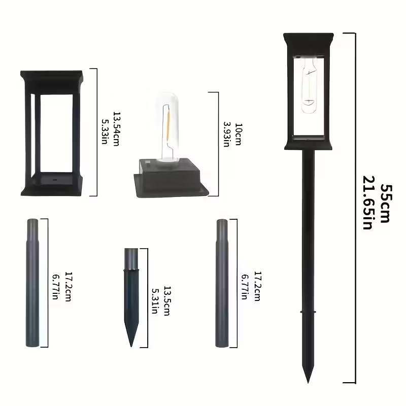 4/8PC Solar Garden Light Outdoor Waterproof Solar Pathway Lights Auto On/Off Solar Lawn Lamp for Yard Walkway Landscape Lighting