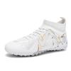 Unisex High-Top Football Shoes, Studded Grass Green Competition and Training Footwear