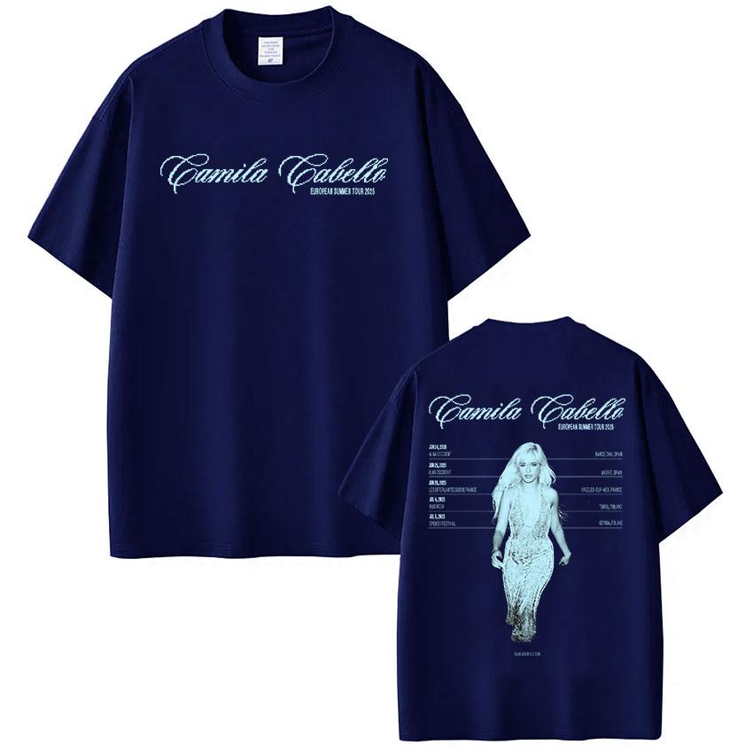 Camila Cabello Tour 2025 Print T Shirts Unisex Unisex Retro Aesthetic Clothing TShirt Casual Pure Cotton Oversized Tees Streetwear