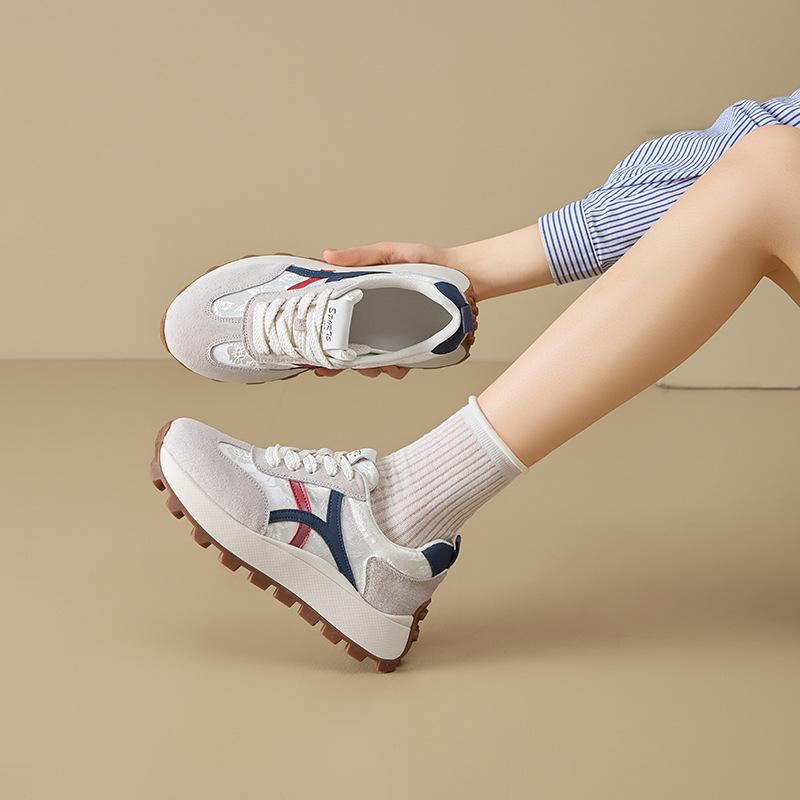 Height-increasing Women's Autumn New Single Shoes Breathable Casual Platform Sports