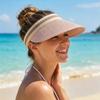 Cappello da Sole da Spiaggia Estivo da Donna in Paglia - Leggero con Fascia a Strisce Pieghevole per Esterno - Disponibile in 4 Colori
