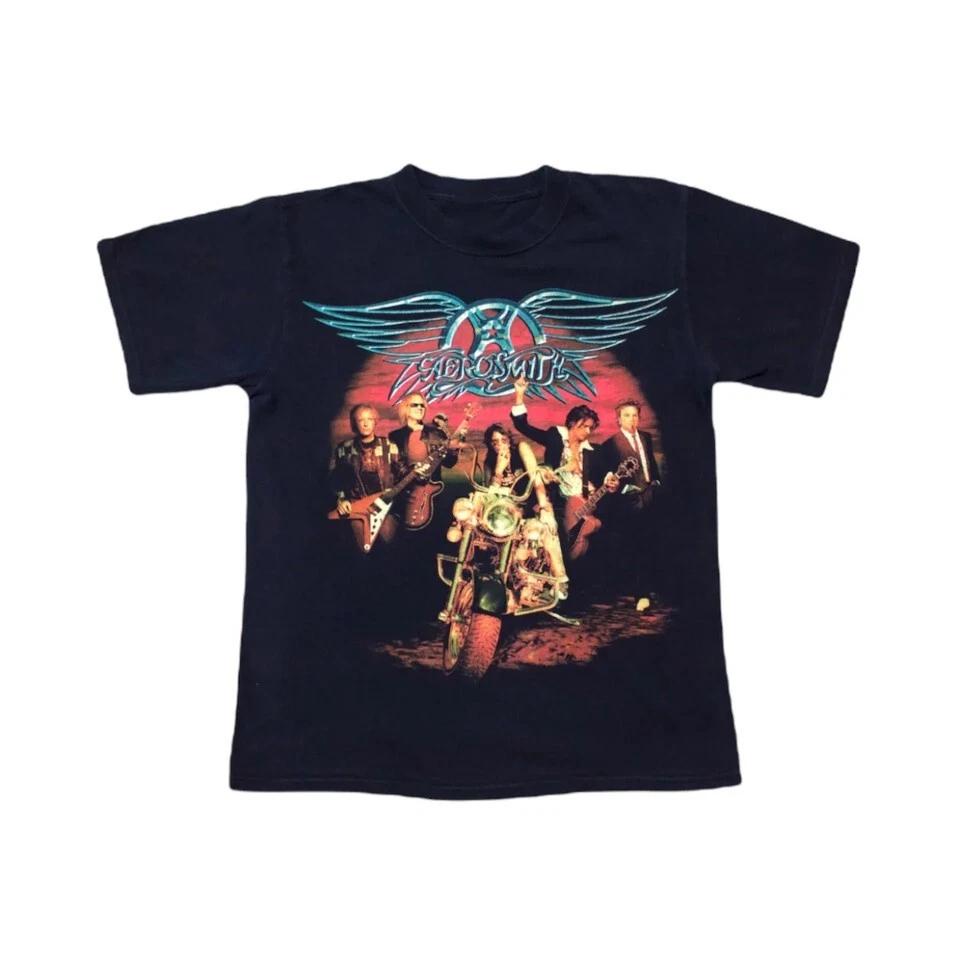 Aerosmith Band - Get Your Wings T-shirt Classic Black Unisex S-5XL XL