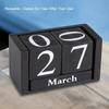 Vintage Wooden Calendar Desktop Time Concept Rustic Wood Blocks Chic Perpetual Calendars Month Date Number Display Home Office Decoration Desk