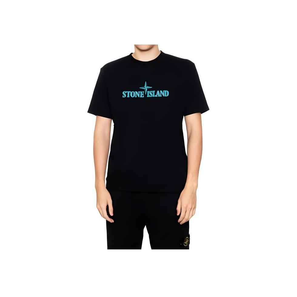 Stone Island Script T-Shirt Black Men Tops 781521579-V0029
